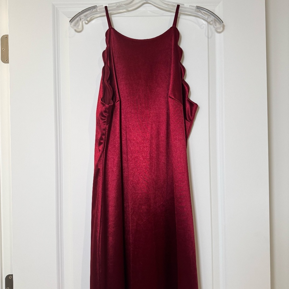 By & By Red Satin Mini Dress Size Large